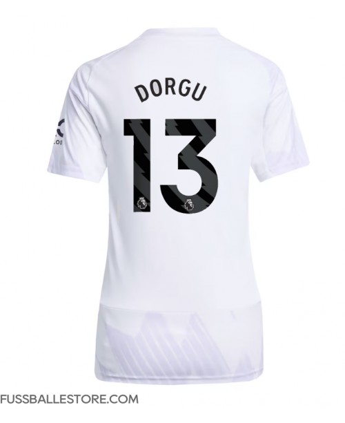 Günstige Manchester United Patrick Dorgu #13 Auswärtstrikot Damen 2025-26 Kurzarm Günstige Manchester United Patrick Dorgu #13 Auswärtstrikot Damen 2025-26 Kurzarm